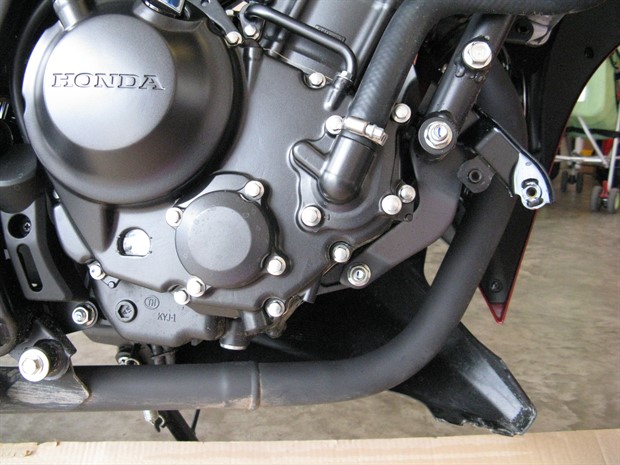 Right side of engine of 2012 Honda CBR250RA