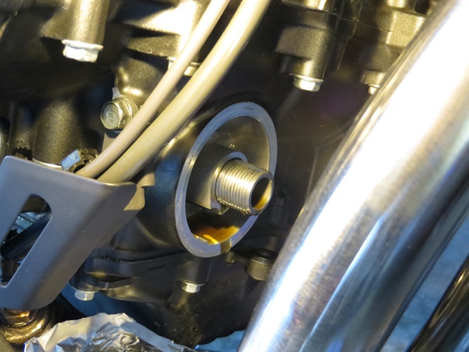 Oil filter removed from 2024 Honda NX500