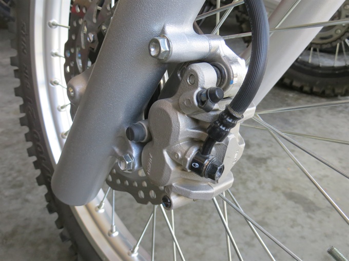 CRF250F front caliper.