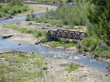 Coldwater River and old KVR bridge, I think (2012)