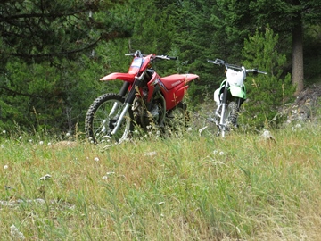 2022 Honda CRF250F and 2020 KLX140L - Aberdeen Plateau near Vernon BC